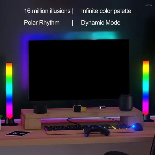 Masa lambaları USB Ortam Işık Renkli Bar RGB LED oyun TV arka ışığı ile çalışan PC için uzaktan kumanda