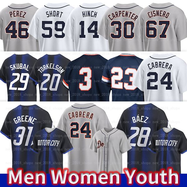 31 Riley Greene Detroit Motor Tigers 2024 City Connect Jersey Javier Baez Tarik Skubal Miguel Cabrera Spencer Torkelson Matt Vierling Kerry Carpente Parker Meadows