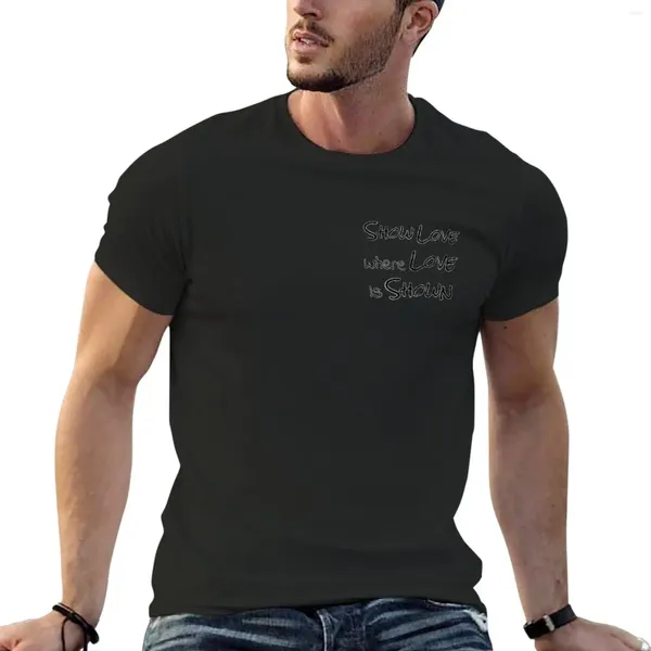 Herren Polos zeigen Liebe, wo wird T-Shirt Customs Sweat Shirts Tops ästhetische Kleidung Herren weiß t