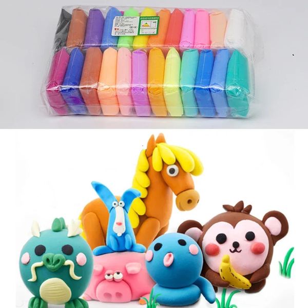 36 Color Super Light Clay Air Dry Polymer Modeling com 3 ferramentas Soft criativo Educacional Slime Toys DIY para crianças Presentes 240418