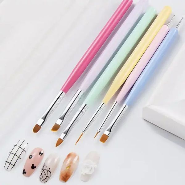 1pcs Nails Art Pinsel Stift 3D Tipps Muster Phototherapie Acryl UV Gel -Erweiterung Builder -Beschichtung Malerei Stift DIY Maniküre Werkzeuge