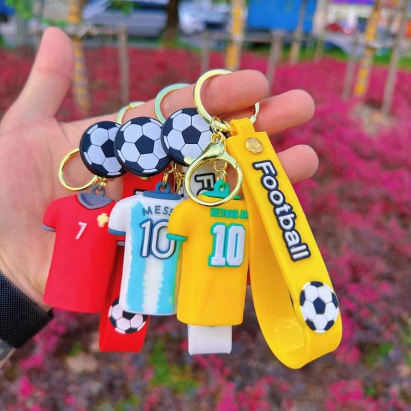 Designer Keychain New World Cup Jersey Keychain Star Car Bag Football Key Pingente.