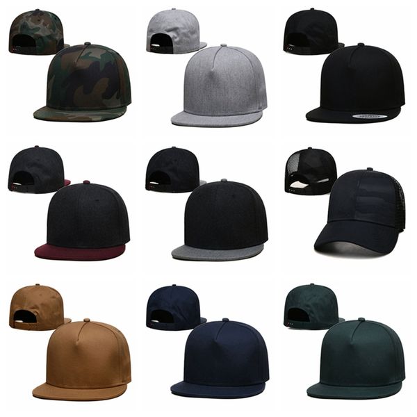 21 estilos por atacado em branco malha camuflada tampa de beisebol gorras hiphop masculino feminino snapback chapéus