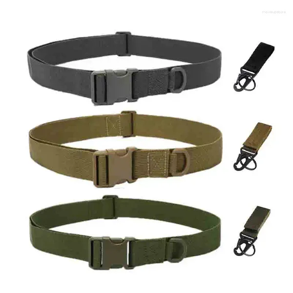 Apoio da cintura Estilo do exército Cintos de combate Redação de cinto tático Moda Black Men Canvas Cintura Militar de caça ao ar livre Ciclismo de 125cm