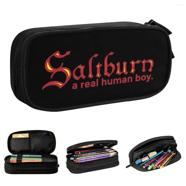 Saltburn Movie Bleistift Koffer Fun Pen Box -Tasche für Schüler großer Speicher Schüler Schule Geschenke Beutel