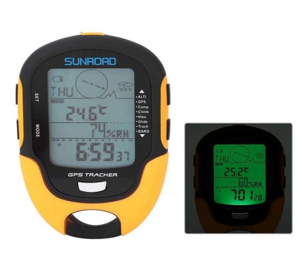 Открытые гаджеты Sunroad FR500 FR510 портативные GPS -навигационные навигационные навигации Портативный цифровой альтимер барометр Compossator Locator5461097