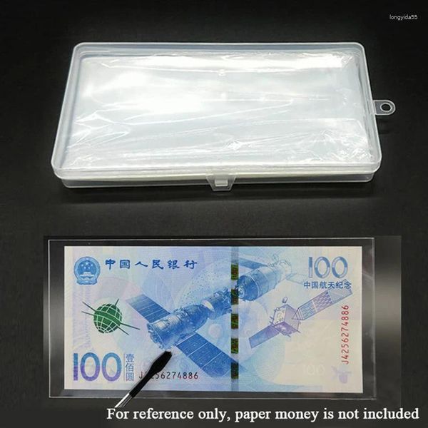 Borse di stoccaggio da 100 pezzi banconote per bancono di carta borse di denaro Pocards Pvc Page Raccolta Caso Organizzatore trasparente