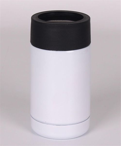 Tumbler di sublimazione da 12 once Can Can Cooller Koozie Isolatore Doublwall Acciaio inossidabile Porta di birra sotto vuoto per lattine di cola da 330 ml standard Ke8205418