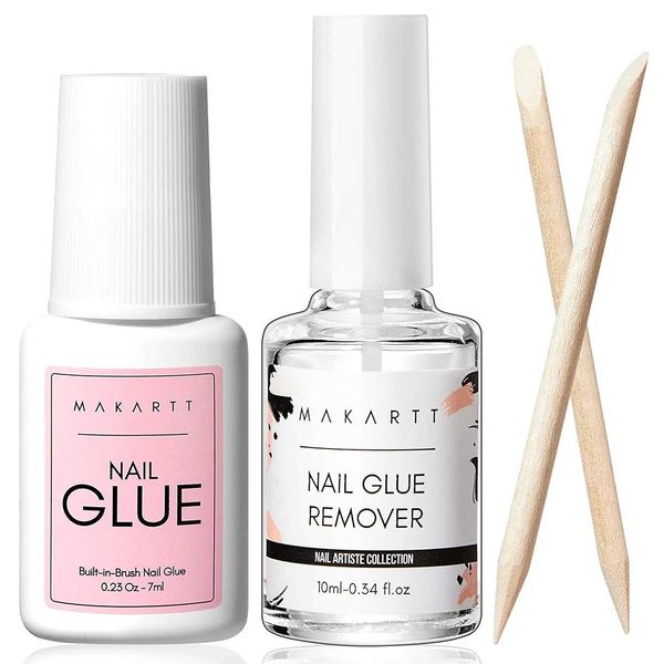 Nagelgel Makartt Kleber mit Remover -Kit Super Strong 7ml für Acrylnägel auf Nails 10ml vor Fake Q240507 Pressen