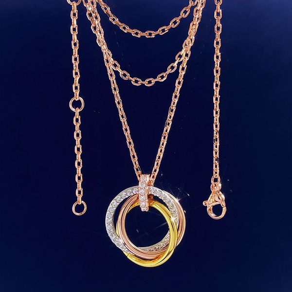 Collana designer di designer di auto con marchio di auto di lusso per donne 18k oro vintage 3 colori avvolgiti sisor natura marinaionno dollari