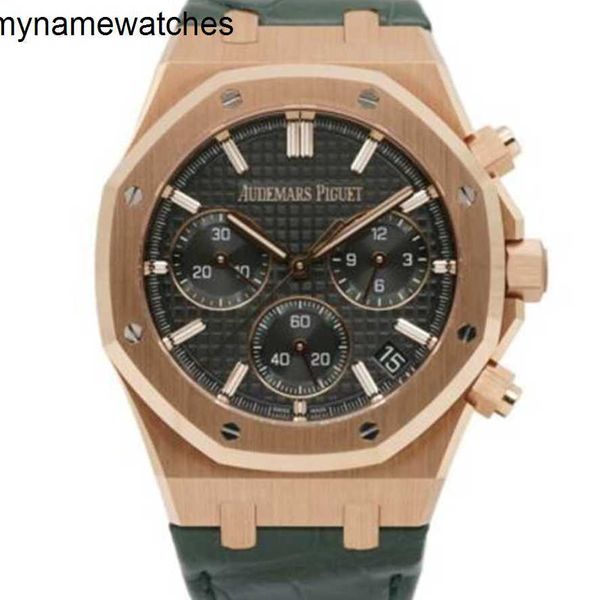 Audemar Pigue Watch Royal Oak APS Fabrikası Gül Altın Yeşil Chrono Dial20242624o0r.oo.d404cr.02
