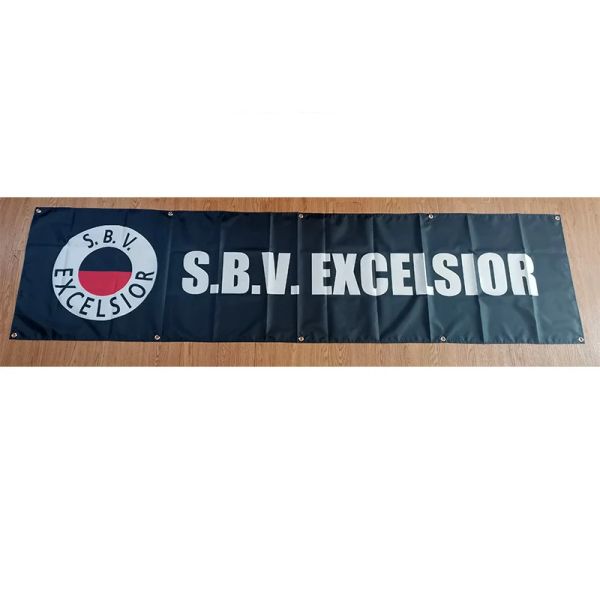 Accessoires Holland SBV Excelsior Flag Black 60x240cm Dekoration Banner für Haus und Garten