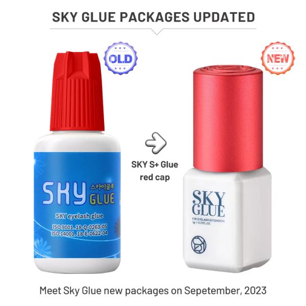 Ciglia 1 bottiglia sky s+ plus colla per estensione ciglia originale Corea 5 ml professionale 1s asciugatura veloce adhesive falsa più forte
