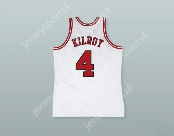 Custom Nay Mens Youth/Kids Johnny Kilroy 4 Pro Career White Basketball Jersey Top Top S-6XL Cucite S-6XL