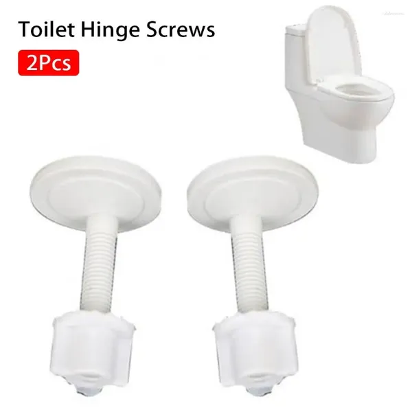 Badezubehör Set 1Pair/2pcs Bolzenmuttern Toilettenscharnierschrauben Kunststoff 5,5 4 cm Ersatz weiße Universal Deckelschrauben