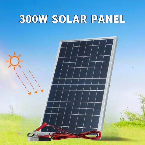 300W PAINEL SOLAR PAINEL 12V CELULA PORTÁVEL CÉLULO Recarregável Kit Gerador Faleira de Charger de RV RV 240508