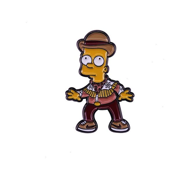 Homer Bart Ay Caramba Coma meu short Pin Retro Cartoon Anime Art Broche