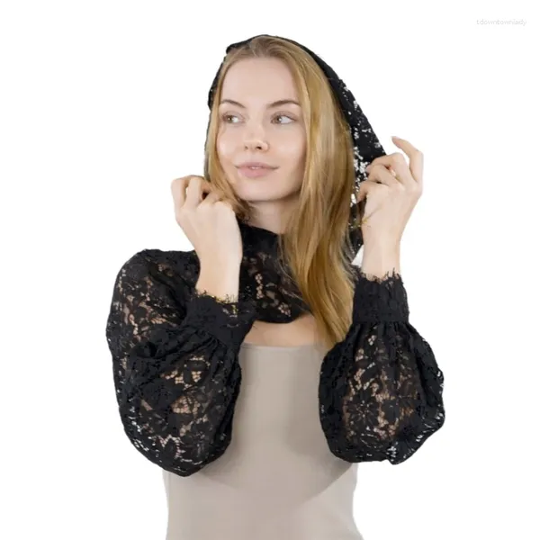 Frauen T -Shirts Ästhetische Vintage False Kragen Pullover Crop Top für Frauen Puff Langarm