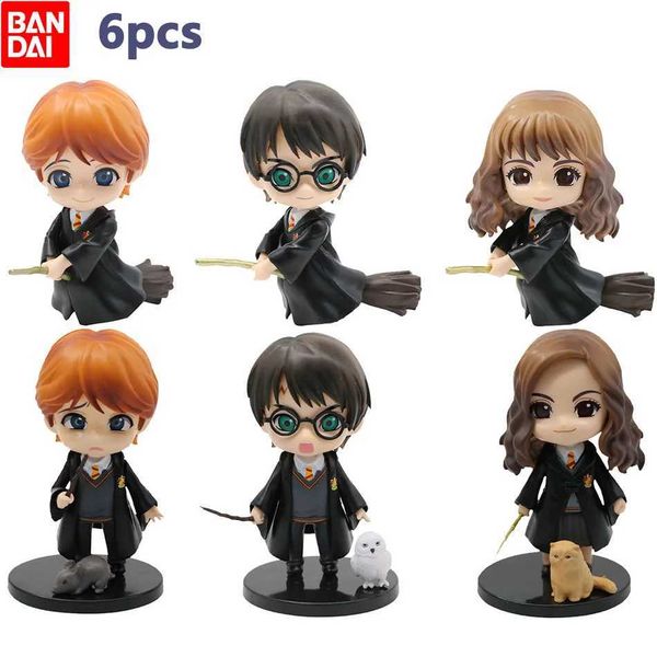 Figuras de brinquedos de ação 6pcs PVC Anime Dolls Coleta Figuras de Ação Decorações Série Captie Soces Cap para Crianças Presente T240509