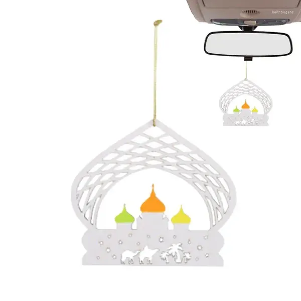 Figurine decorative Hang Tag per Eid Wooden Castello decorazioni a sospensione decorazioni per soggiorno cucina camera da letto cucina