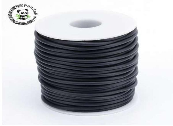 Tubo vuoto da 2 mm 3 mm PVC tubolare in gomma tubolare per gioielli che fanno fai -da -te avvolto attorno al foro della bobina in plastica bianca15 mm di circa 25 mroll3223128