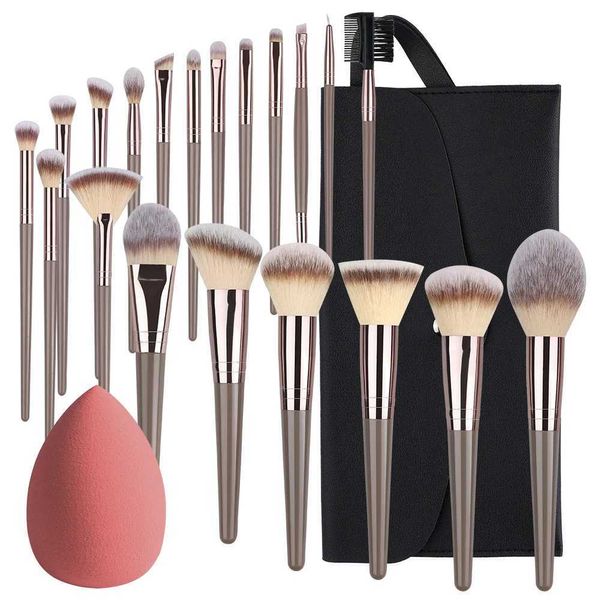 Make -up Pinsel 3/20pcs Pinsel Set Super flauschiges Pulver Lidschatten Pulver Pulver Fundament Womens Kosmetische Mischung Beauty Tool Q240507