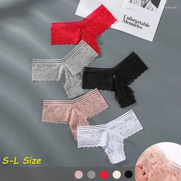 Damenhöfen Spitze transparent sexy Unterwäsche niedrig tailliert schlanke fit tangas elastic bequeme Dessous ausgehöhlt modisch weich