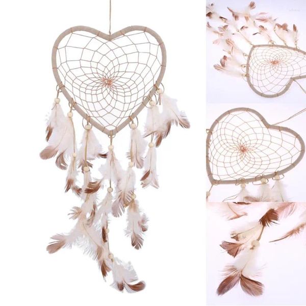 Figurine decorative beige dream catcher ciondolo a mano decorazioni a mano decorazioni arte artigiane romantiche creativa fatta a mano bella per il regalo per la fidanzata