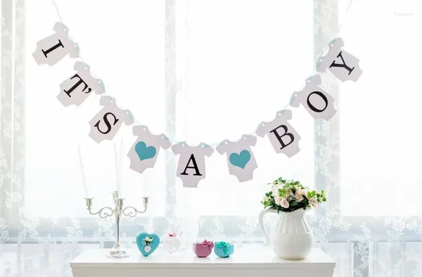 Decorazione per feste 1 x È un ragazzo/ ragazza banner baby shower ghirland segnale di oggetti