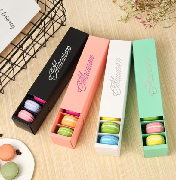 6 colori Macaron Packaging Wedding Caramy Bomboniere Box di carta laser 6 Grids Chocolate BoxCookie Box LX39054460817