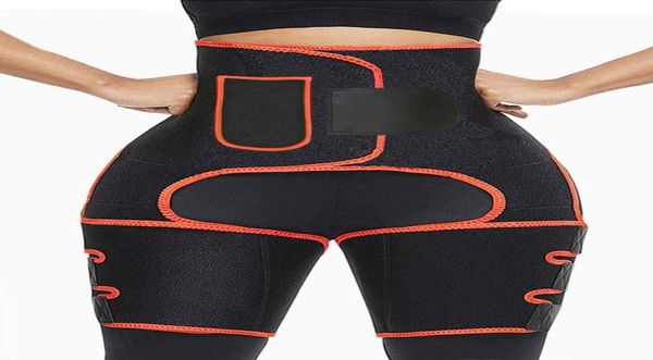 2in1 Hohe Taille Oberschenkeltrainer für Frauen Shaper Slim Trimmer Butt Lifter Taille Trimmer Gürtel Workout Fitness Bein Shaper Sauna T28030668