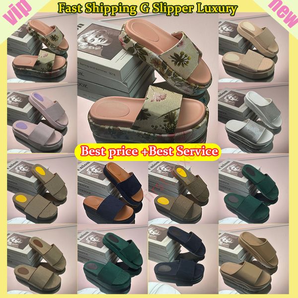 Designer Slipper Womens Sticked Platform High Heel Sandalen Schieberegler Paar