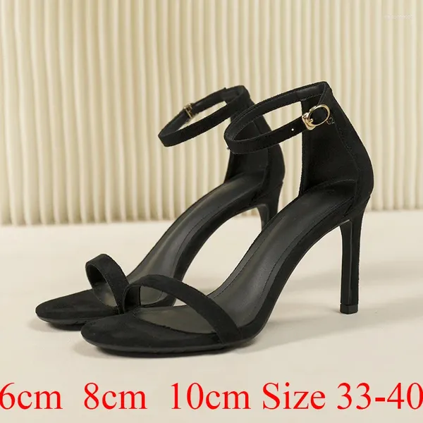 Kleiderschuhe 2024 Frauen 6 cm 8 cm 10 cm High Heels Herden Sandalen Frauen Fetisch Riemchen Sandles Lady Valentine Sommer Klassische sexy Pumpen