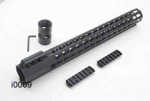 Parçalar Taktik Ultralight 15 inç Anahtar Mod Picatinny Rail AR15 M4 M16 ÜCRETSİZ Şamandıra Handguard Ücretsiz Nakliye