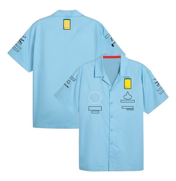 2024 F1 Racing Terne de manga curta A camiseta de camisa de fórmula 1 O tamanho da camiseta pode ser personalizada.