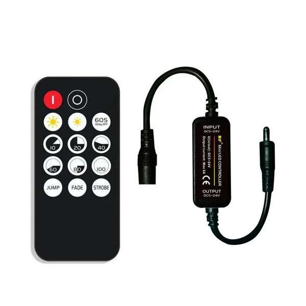 Novo controlador de mini RF LED com 14 teclas controle remoto para cor única / branco duplo / rgb / rgbw / rgb+luzes de tira LED CCT