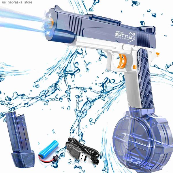 Sandspiel Wasser Spaß Elektrische Waffe Spielzeug Glock Pistole wiederaufladbare automatische Squirt Guns Outdoor Sommer Schießspielzeug für Kinder Erwachsene Strand 240416 Q240408