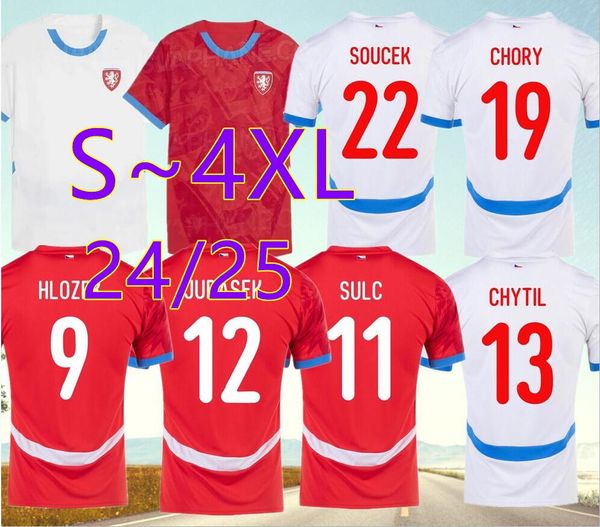 S - 4xl New Cech Republic Soccer Maglie2024 Euro Cup National Team Home Away Shirts Kit Novotny Berger Chytil Schick Hlozek Antonin Sadilek Lingr