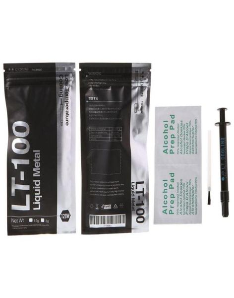 Almofadas de resfriamento de laptop LT100 Grease de pasta térmica líquida de metal para CPU Ultra 128W 15G 3G Coolin6482377