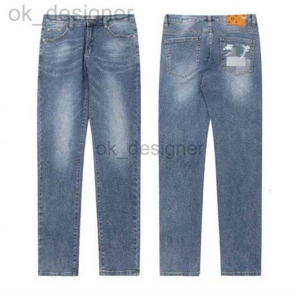 Designer Herren Jeans Frühling und Sommer Stretch Slim Hosen hellblaue Jeans Jeans Hosen Herren Jeans Designer Jeans Paar lose vielseitige Freizeithosen