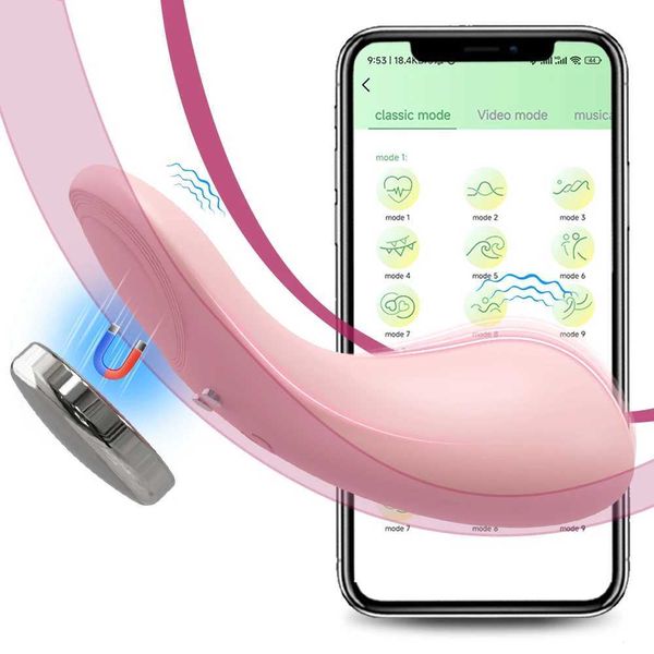 Outros itens de beleza de saúde Vibrador de aplicativo Bluetooth magnético para mulheres calcinhas de clitóris de clitóris vestíveis usam masturbador feminino vibratório adulto s240503