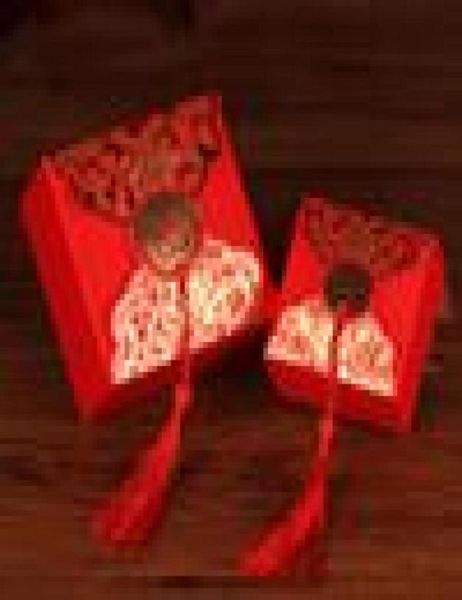Scatola di stoccaggio di caramelle per regali 50pcslot Red Wedding Formies Organizzatore Organizzatore di carta per feste per piccole cose scatole di stoccaggio Cand7334293