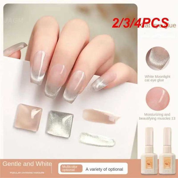 Nagelgel 2/3/4 Katzen Augenmagnetpulver Gel Kleber freie Fotodagelprodukte 15 ml Latex Politur Gloss Volkszeit Saison Q240507