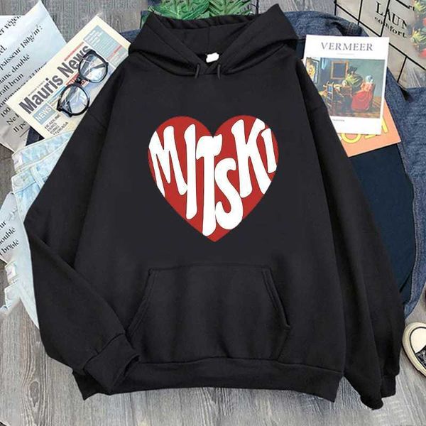 Herren Hoodies Sweatshirts Mitski Hoodie begraben mich bei Makeout CRK Print Music Künstler Indie Musik sei der Cowboy Niemand Long Slve Kapuze -Männer Sweathisrts T240507