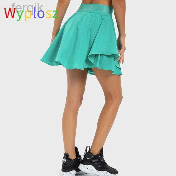 Skirts Skorts Wyplosz Female Shorts Black Shorts Womens Tennis Gonna Elegante allenamento bianco a pieghe per la palestra integrata Sports Shipping gratuito D240508