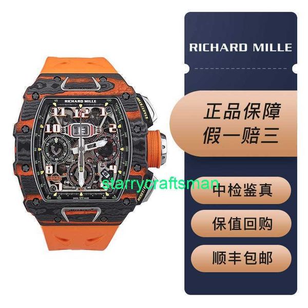 RM Relógios de luxo Mills Mills RM11-03 McLaren Collaboration Color Carbon+Lateral NTPT ST5C ST5C