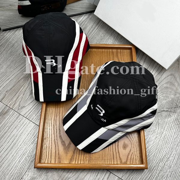 Men Baseball Caps Designer Letra listrada do chapéu bordado Hat UNISSISEX Casual Casquette Men