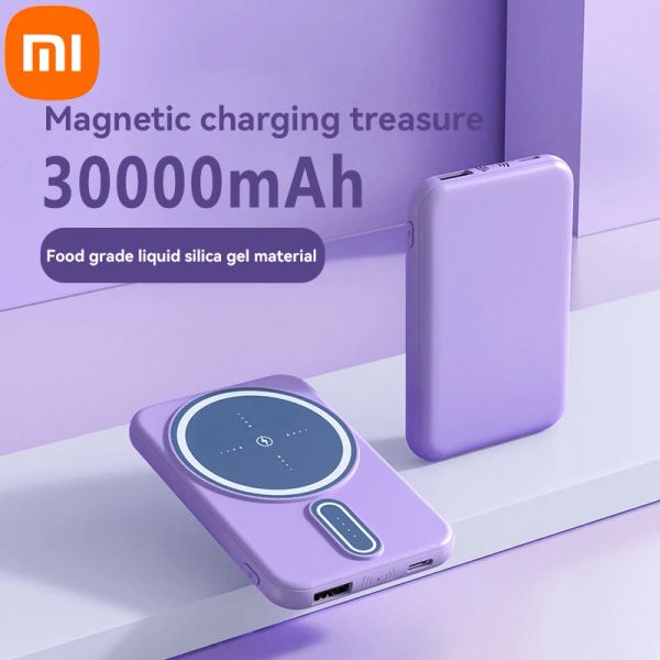 Bank Xiaomi 30000Mah Power Bank Magnetica Carica wireless Compact Lightweight Portable Super Fast Charging Mobile Phone Accessorio