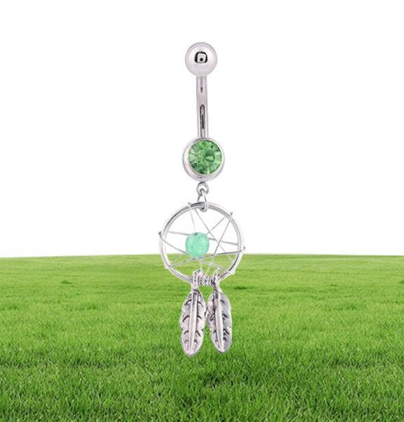 Frauen Dream Catcher Bauchringe Punk Persönlichkeit Traumfänger Navel Dangle Dream Catcher Bauchnabel Körper Piercing Schmuck5048699484902