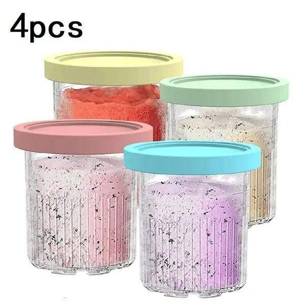 4PCS Ice Cream Pints Cups für NC500 NC501 Ninja Creami Series Maker Drop 240508